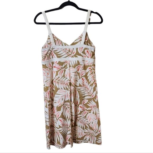 Tommy Bahama Tan Pink White Floral Beach Dress Small - Picture 2 of 5